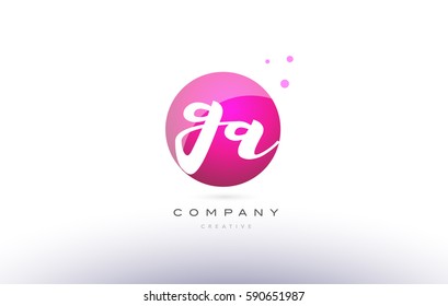 ga g a  sphere pink 3d alphabet company letter combination logo hand writting written design vector icon template 