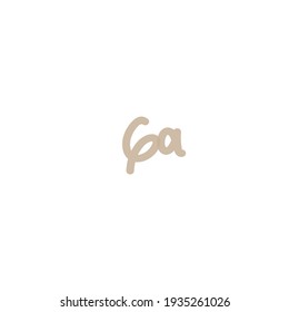 Ga handwritten logo for identity