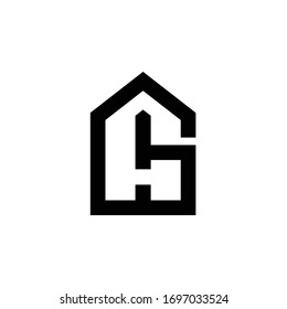 Diseño del logotipo de forma doméstica GA vectorial