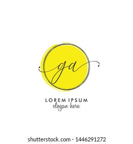 GA Initial beauty monogram logo vector