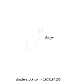 ga initial design logo isolated white