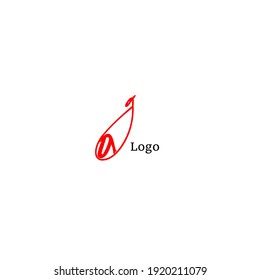 ga initial handwriting logo for identity