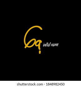 Ga Initial handwriting logo vector