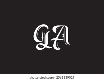GA initial letter logo design and minimalist logo