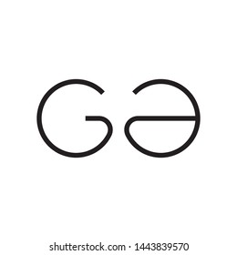 GA initial letter logo template