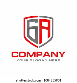 GA initial Logo Design Vector