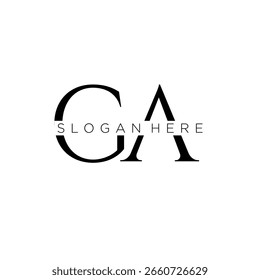 GA initial monogram logo with bussines style dsign