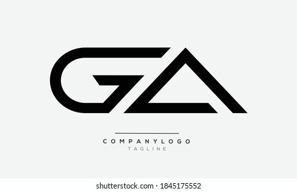 Modern Letter Ad Logo Design Vector Stock Vector (Royalty Free) 1503910853