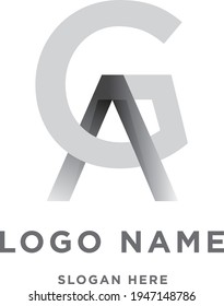 GA and Letter G, A Icon Vector Logo Template Illustration, Company Logo Design. 