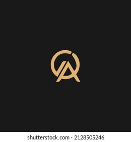 GA letter icon, GA circle type logo