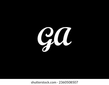 GA letter logo design and monogram logo design 