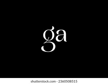 GA letter logo design and monogram logo design 