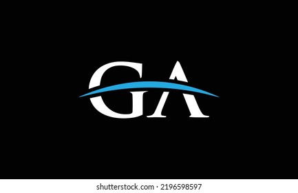  GA Letter Logo, ga logo icon vector for business 
