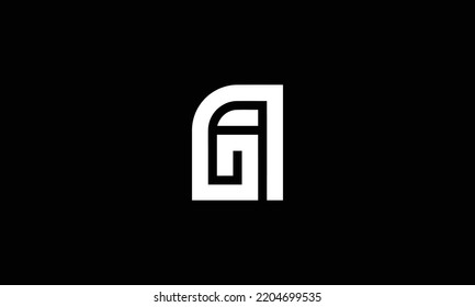  GA Letter Logo, ga logo icon vector for business 