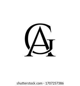 ga  letter original monogram logo design