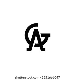 GA letter vector logo template design


