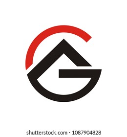 GA logo, AG  initial letter design template vector