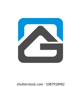 GA logo, AG  logo initial letter design template vector