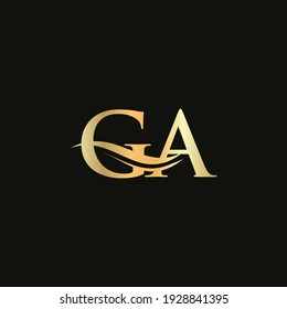 Ga Logo Design Business Company Identity Stock Vector (Royalty Free ...