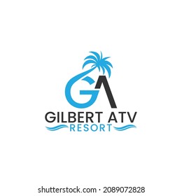 Diseño y plantilla del logotipo de GA.