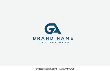 GA Logo Design Template Vector Graphic Branding Element.