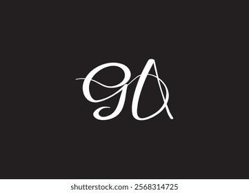 GA Logo Design Template Vector Graphic Branding Element.
