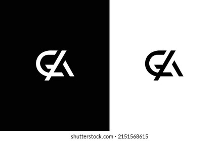 GA logo initial letter design template