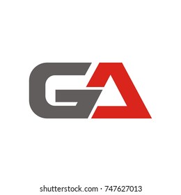 GA logo initial letter design template vector