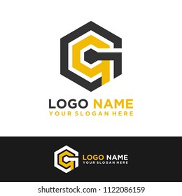 GA logo letter initial, Abstract polygonal Background Logo,