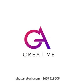 Ga Logo Letter Vector Graphic Branding Stock Vector (Royalty Free ...