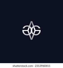 GA logo template. VG logo vector.