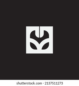 GA monogram design logo template.