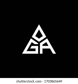 Ga Monogram Logo 3 Pieces Shape Stock Vector (Royalty Free) 1703865649 ...