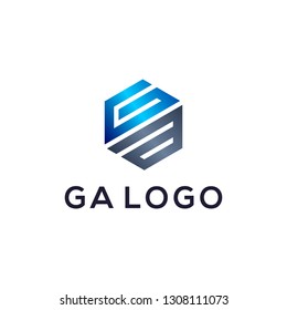 GA Monogram Logo Design