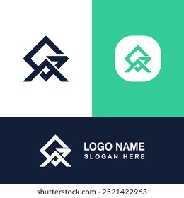 GA shape logo in green for prime example.