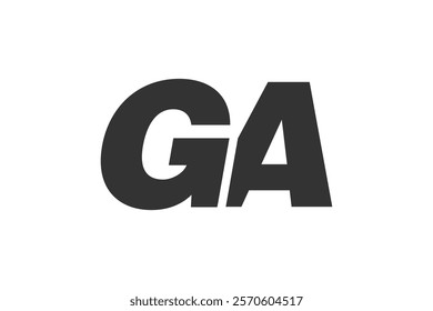 GA Techno Editable Font Logo For Corporate Branding. Bold, Futuristic Design With Unique Typographic Ideas. Minimal Custom Type And Dynamic Letter Variations For Promotion, Printing, And Book Titles