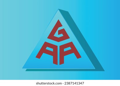 GAA, AA, logos. Abstract initial monogram letter alphabet logo design