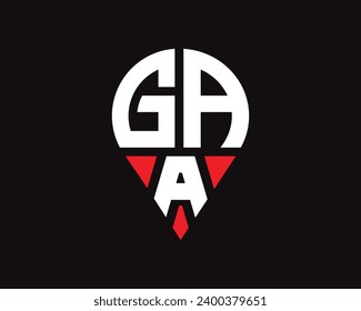 GAA letter location shape logo design