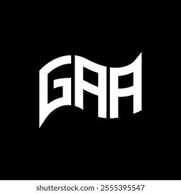 GAA logo design, GAA simple and modern logo. GAA luxurious alphabet design  