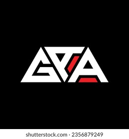 GAA triangle letter logo design with triangle shape. GAA triangle logo design monogram. GAA triangle vector logo template with red color. GAA triangular logo Simple, Elegant, and Luxurious design.