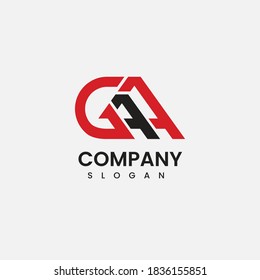 GAA,Initial Logo Letter of Symbol Company.