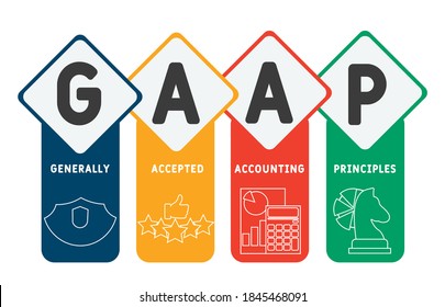 GAAP - generally accepted accounting principles acronym  business concept background. vector illustration concept with keywords and icons. lettering illustration with icons for web banner, flyer