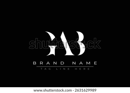 GAB abstract letter logo design. This logo is designed by three abstract letters.