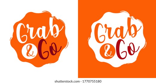 Gab & Go auf orangefarbene Briefmarken