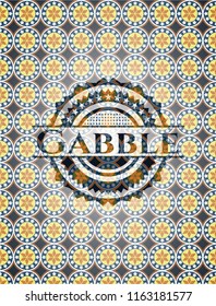Gabble arabesque emblem. arabic decoration.