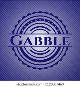Gabble badge with jean texture