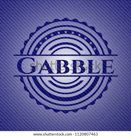 Gabble badge with jean texture