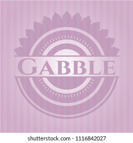 Gabble badge with pink background