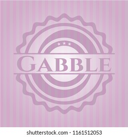 Gabble badge with pink background