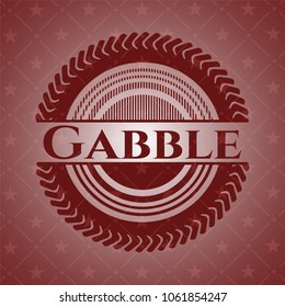  Gabble badge with red background